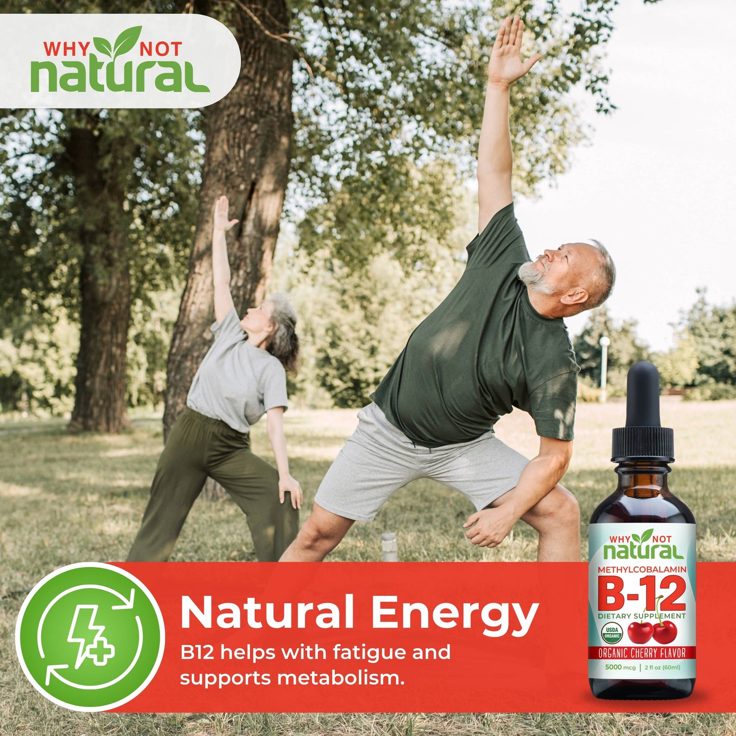 Organic Vitamin B12 Liquid Drops Supports Focus & Energy
