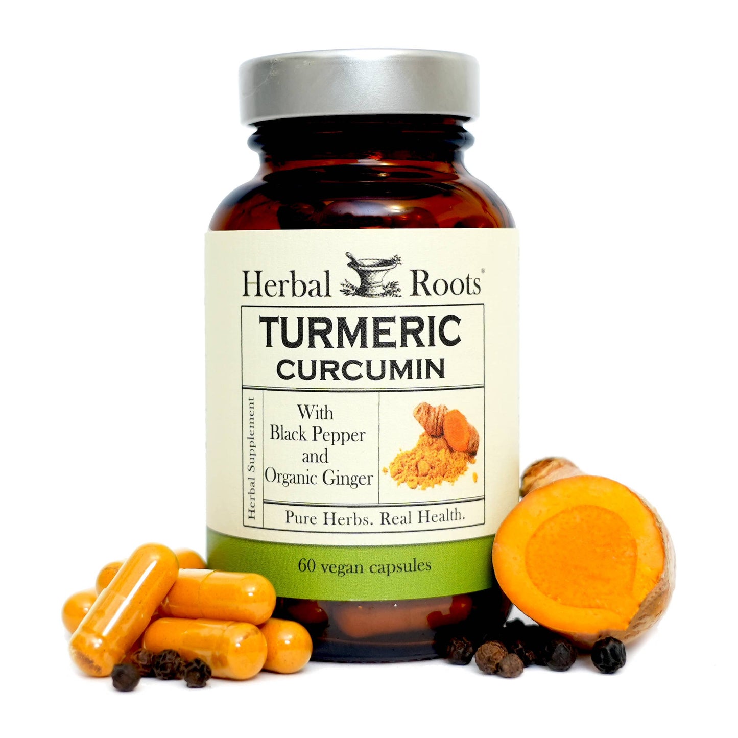 Herbal Roots Organic Turmeric Curcumin Capsules