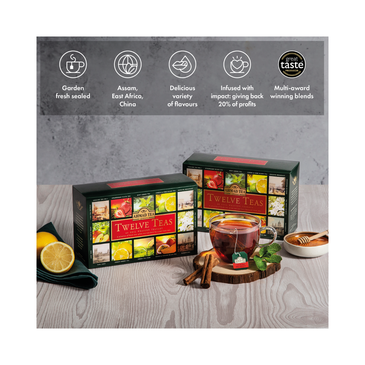 Selection Pack - 60 tea bags - Twelve Teas Gift Box