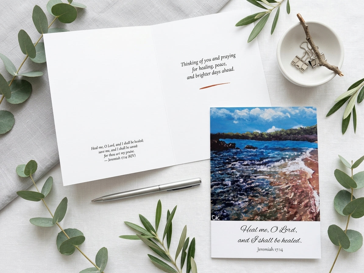 Faith & Healing Greeting Cards – 4‑Pack Scripture‑Inspired Designs