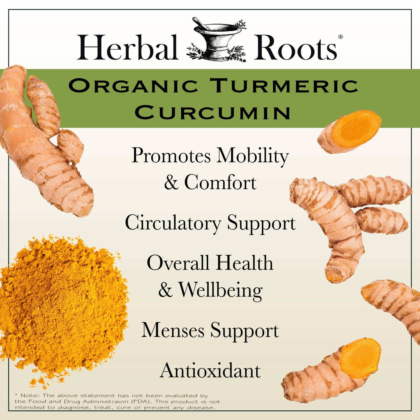 Herbal Roots Organic Turmeric Curcumin Capsules