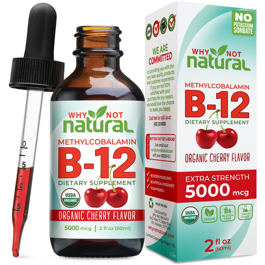 Organic Vitamin B12 Liquid Drops Supports Focus & Energy